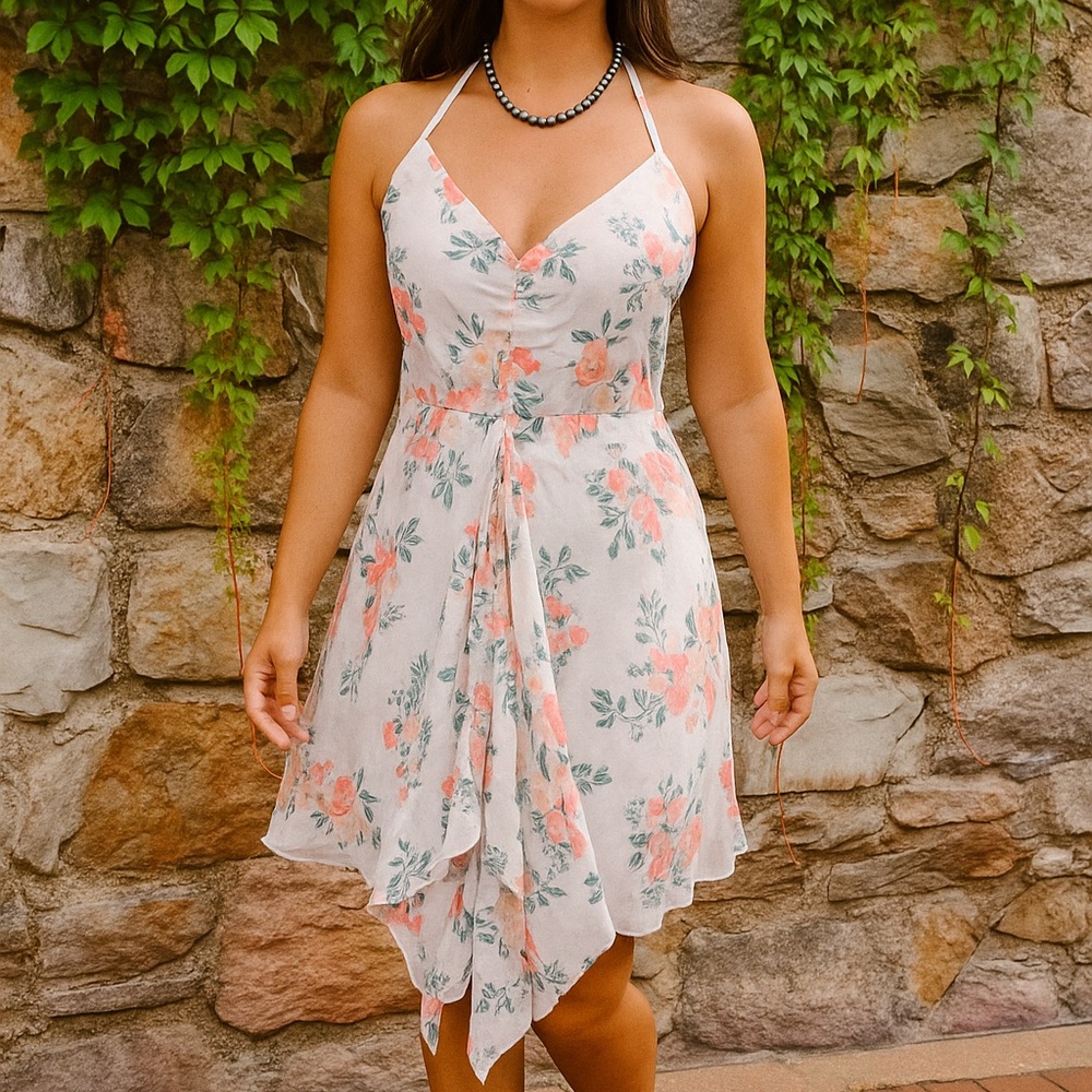 NWT PAPER CROWN X RIFLE PAPER CO. Draped Floral Dress, S